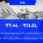 Artificial Intelligence (AI) Executive Job at VIZON | ₹7.4L - ₹13.5L | Apply by 12th Oct 2024