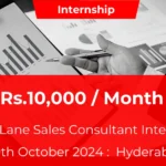 CaratLane Sales Consultant Internship 2024 ₹10,000 Stipend Apply by 20th Oct