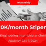 Electrical Engineering Internship at CherishX, Delhi ₹10Kmonth Stipend Apply by Oct 7, 2024Electrical Engineering Internship at CherishX, Delhi ₹10Kmonth Stipend Apply by Oct 7, 2024