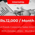 Rebel Foods Corporate Sales Intern 2024 ₹12,000 Stipend Apply by 20th Oct