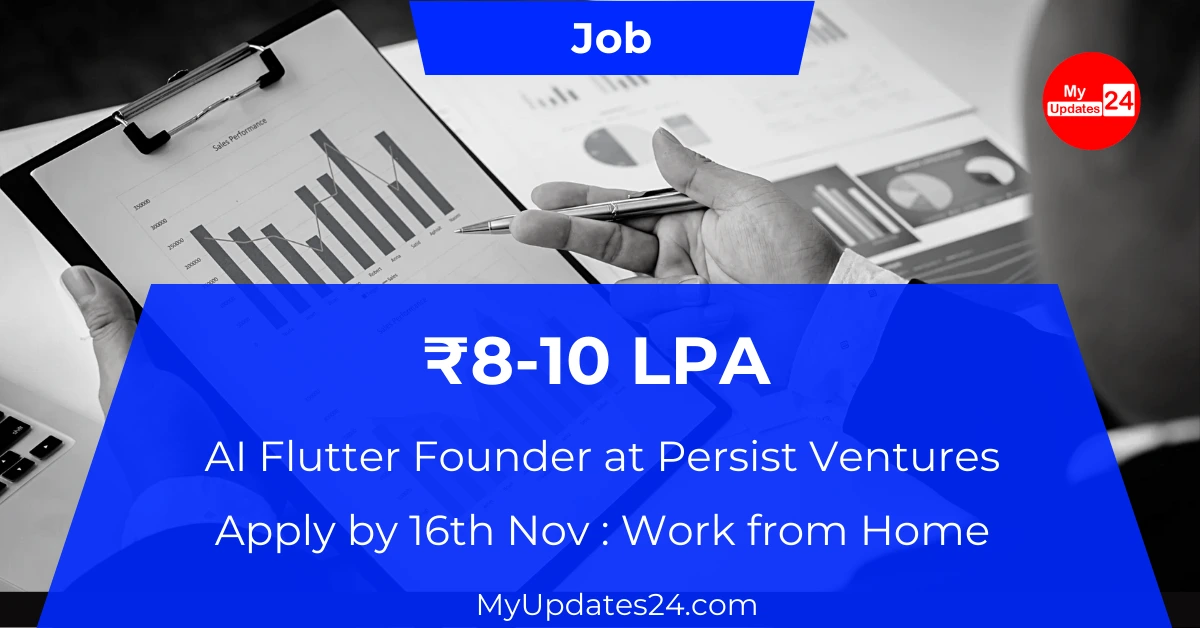 AI Flutter Founder at Persist Ventures (Part-time, Work from Home) ₹8-10 LPA Freshers Welcome