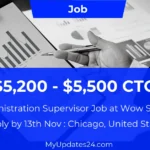 Administration Supervisor Job (Work From Home) at Wow Sender $5,200 - $5,500 CTC (Chicago, United States)