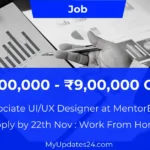 Associate UI/UX Designer at MentorBoxx Work from Home ₹7,00,000 - ₹9,00,000 CTC