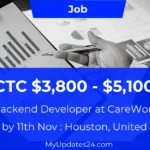 Backend Developer at CareWork (Houston, United States) CTC $3,800 - $5,100