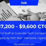 Chief of Staff at Granville Tech Company Ltd. (Kampala, Uganda) $7,200 - $9,600 CTC