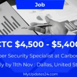 Cyber Security Specialist at Carbonite (Dallas, United States) CTC $4,500 - $5,400