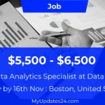 Data Analytics Specialist at Dataiku (Boston, United States) $5,500 - $6,500 International Role