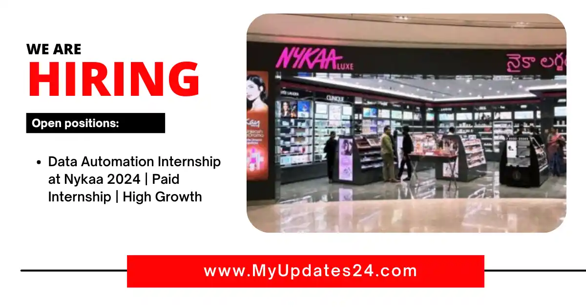 Data Automation Internship at Nykaa 2024 Paid Internship High Growth