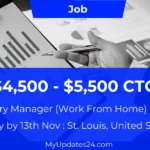 Data Entry Manager Job (Work From Home) at Primer $4,500 - $5,500 CTC (St. Louis, United States)