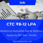 Digital Marketing Specialist Job at Nytarra Naturals Noida CTC ₹8-12 LPA – Apply by 8th Nov