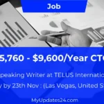 English Speaking Writer - Work From Home at TELUS International AI Inc. (Las Vegas, United States) $5,760 - $9,600Year