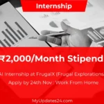 Generative AI Internship at FrugalX (Frugal Explorations Foundation) Stipend ₹2,000Month Work From Home