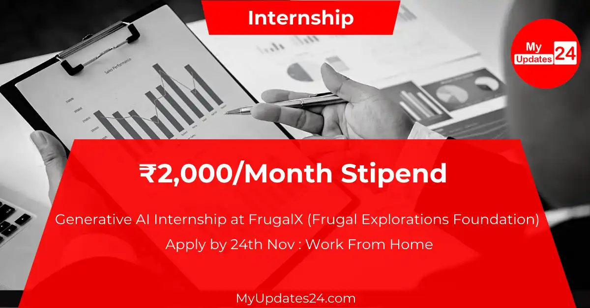 Generative AI Internship at FrugalX (Frugal Explorations Foundation) Stipend ₹2,000Month Work From Home