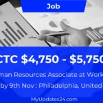 Human Resources Associate Job (Remote) Work360 (Philadelphia, United States) CTC $4,750 - $5,750