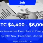 Human Resources Executive at DialogLoop (Pasadena, United States) CTC $4,400 - $6,000