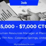 Human Resources Manager at Planon (Colorado Springs, United States) $5,000 - $7,000 Work From Home