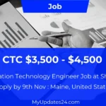 Information Technology Engineer Job at Shomack (Maine, United States) CTC $3,500 - $4,500