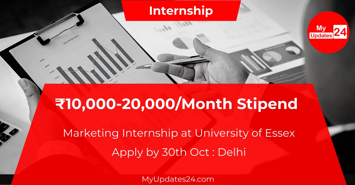 Marketing Internship at University of Essex – Stipend ₹10,000-20,000Month