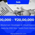 React and Blockchain Developer at Cloud Express Solutions (Work From Home) ₹12,00,000 - ₹20,00,000