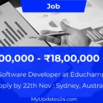 Software Developer at Educhamp (Sydney, Australia) Work from Home ₹12,00,000 - ₹18,00,000 CTC