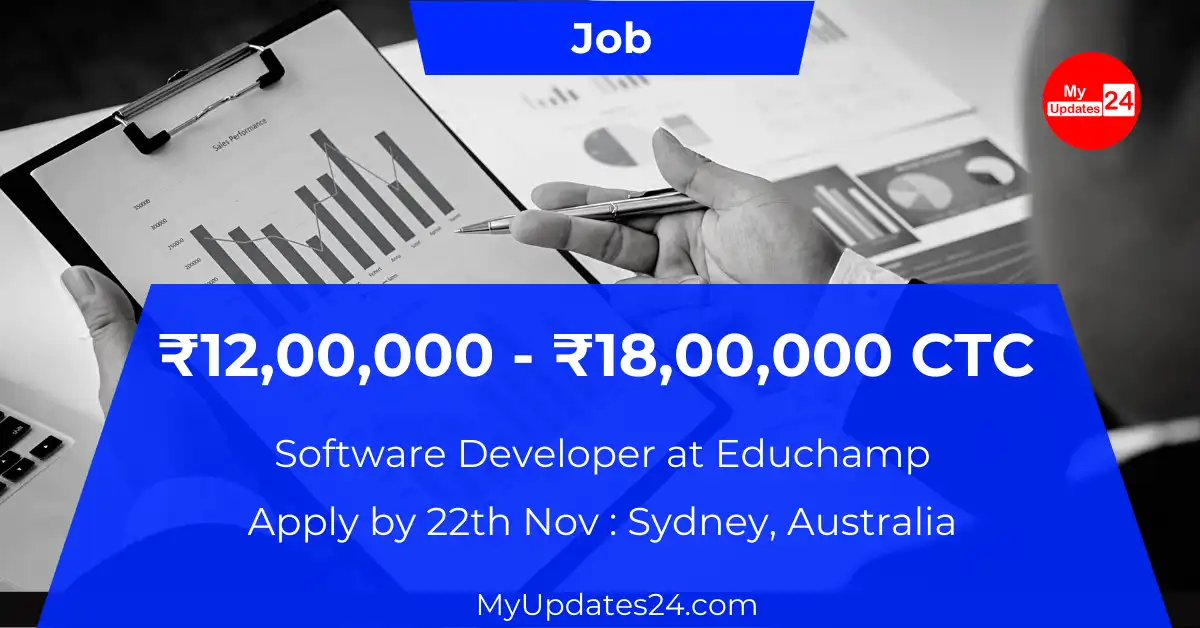 Software Developer at Educhamp (Sydney, Australia) Work from Home ₹12,00,000 - ₹18,00,000 CTC