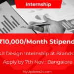 UX/UI Design Internship | Exciting Opportunity at Brandshark | Stipend ₹10,000/Month – Apply by 7th Nov