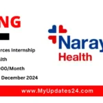 Human Resources Internship at Narayana Health Stipend ₹20,000Month Apply by 13th December 2024