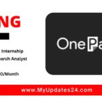 Legal Research Internship at OnePaper Research Analyst (Bangalore) ₹15,000-25,000Month