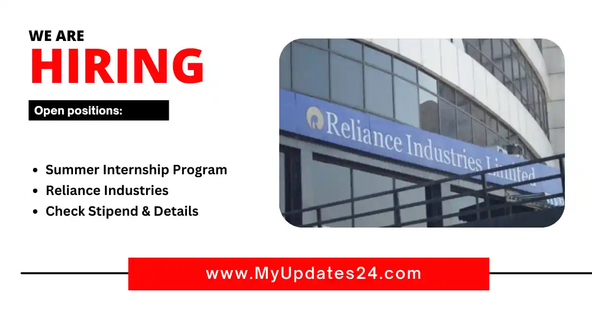 Summer Internship Program at Reliance Industries 2025 Check Stipend & Details Apply Now!