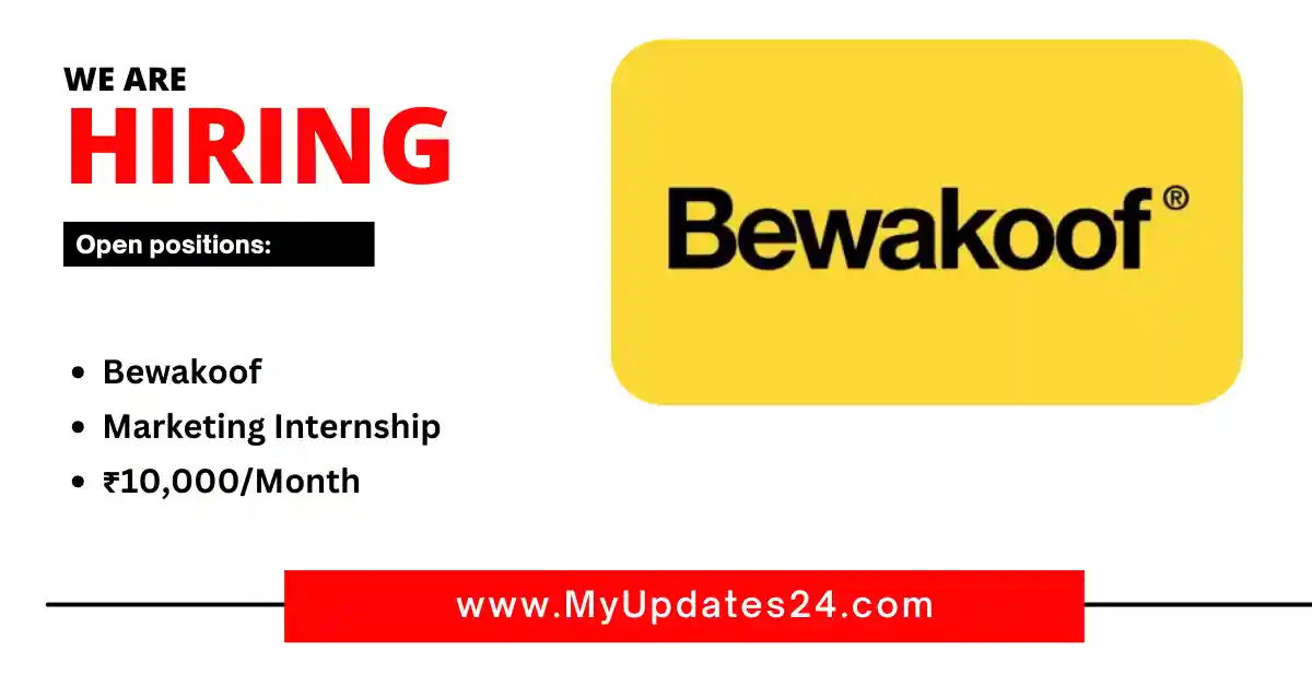 Bewakoof Marketing Internship ₹10,000Month