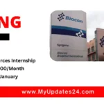 Biocon Human Resources Internship 2024 Stipend ₹15,000Month Apply By 8th January