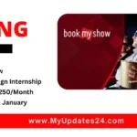 BookMyShow Graphic Design Internship 2025 Stipend ₹11,250Month Apply by 9th January