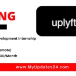 Front End Development Internship at Uplyft (Singapore, Remote) ₹5,000-₹15,000Month