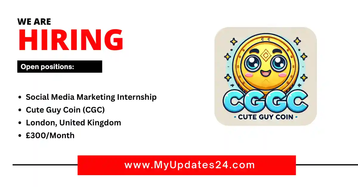 Social Media Marketing Internship at Cute Guy Coin (CGC) London, United Kingdom £300Month