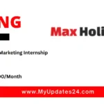 Social Media Marketing Internship at Max Holidays Delhi Stipend ₹8,000Month