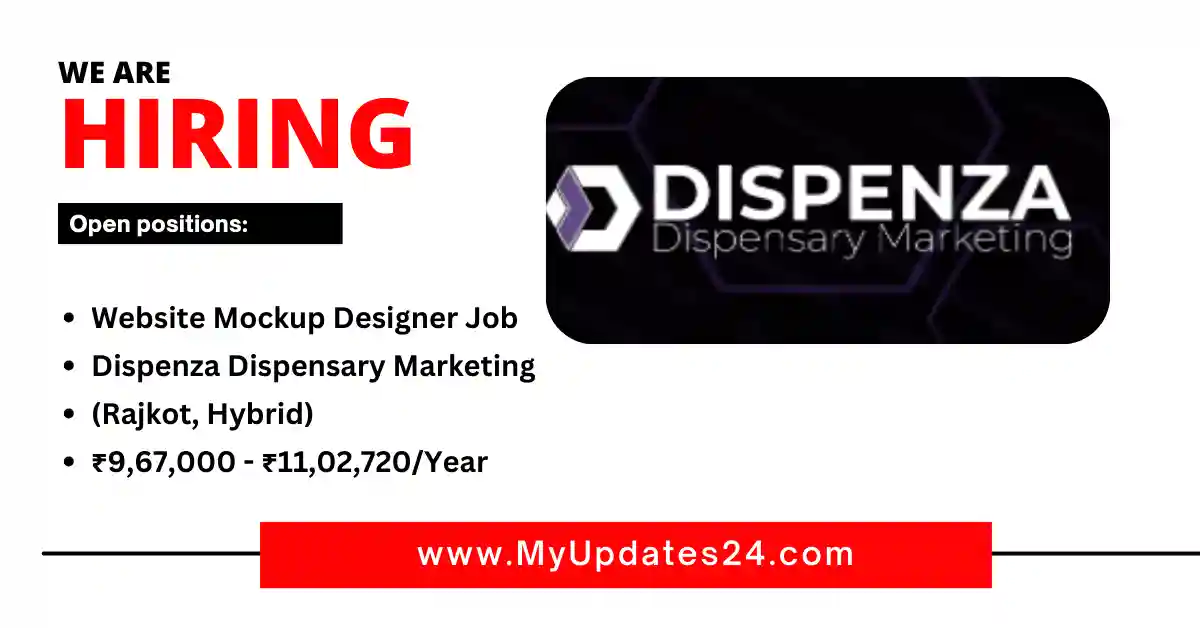 Website Mockup Designer Job at Dispenza Dispensary Marketing (Rajkot, Hybrid) ₹9,67,000 - ₹11,02,720Year