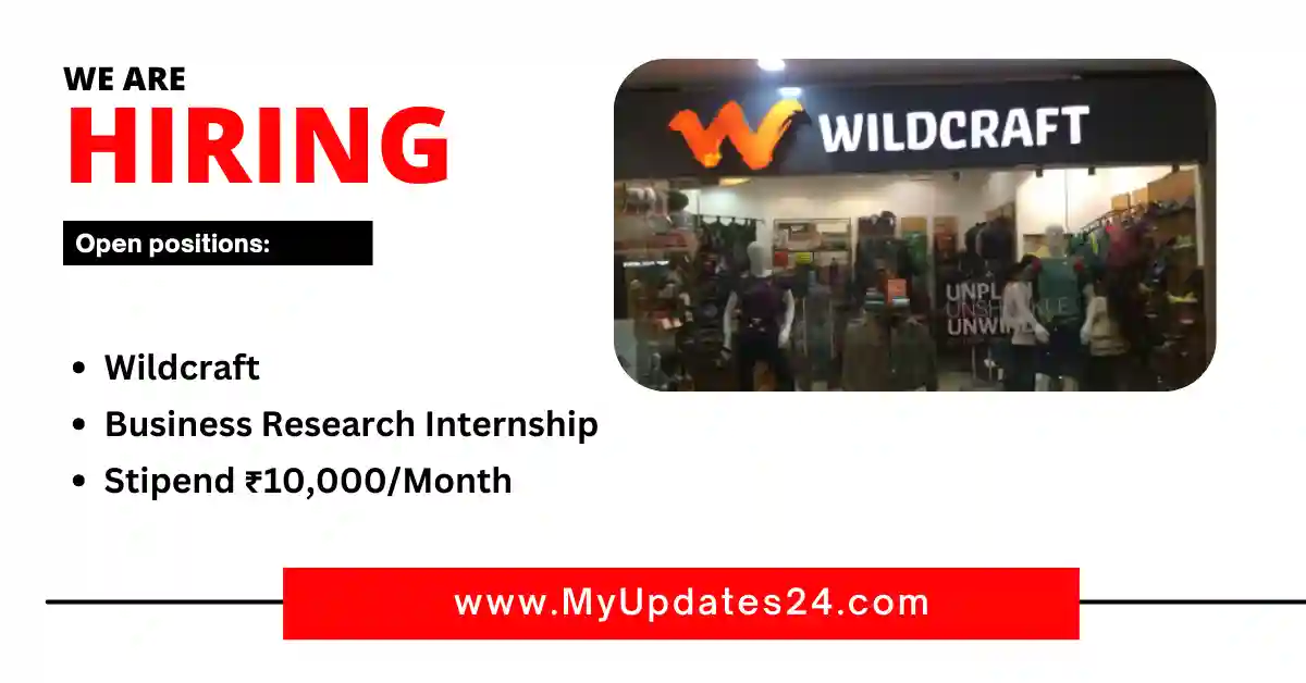 Wildcraft Business Research Internship Stipend ₹10,000Month